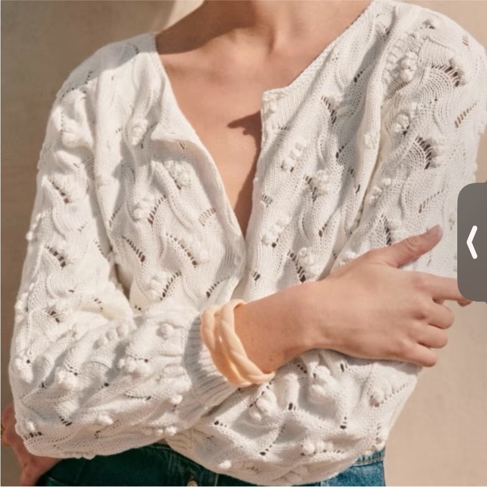 Sezane Marthe Cotton Jumper -
Ecru/ White XS